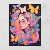 Dreamy Butterfly Postcard Postkarte (Vorderseite)