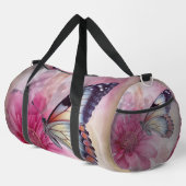 Dreamy Butterfly über die Leinwand der Blumen Duffle Bag (Rechte Ecke)