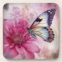 Dreamy Butterfly über die Leinwand der Blumen