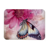 Dreamy Butterfly über die Leinwand der Blumen Magnet (Horizontal)