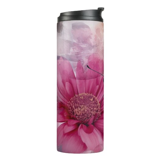 Dreamy Butterfly über die Leinwand der Blumen Thermosbecher (Nach links gedreht)