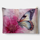 Dreamy Butterfly über die Leinwand der Blumen Zubehörtasche (Rückseite)