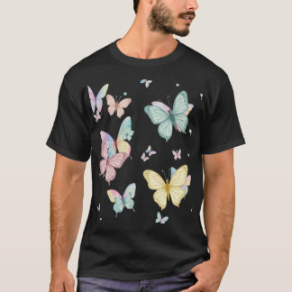 Dreamy Butterfly Watercolor T - Shirt Designs