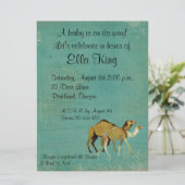 Dreamy Camels Baby Einladung (Stehend Vorderseite)