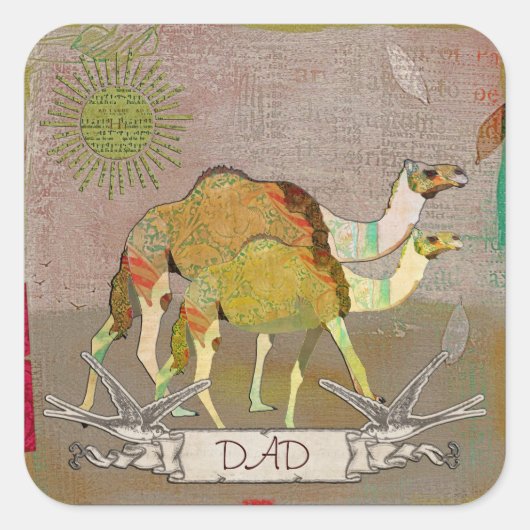 Dreamy Camels Vater Sticker (Vorderseite)