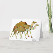Dreamy Camels Verziert Amber Birthday Card Karte (Rückseite)