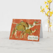 Dreamy Camels Verziert Amber Birthday Card Karte (Gelbe Blume)