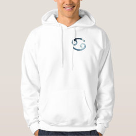 Dreamy Cancer Calm - Silver & White Oceanic Art Hoodie