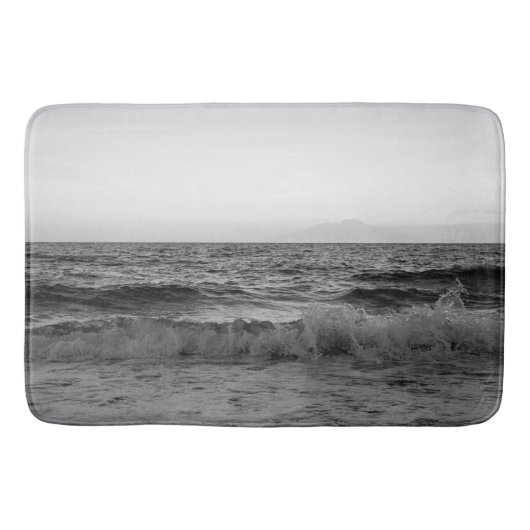 Dreamy Capri Ocean Sunset View 2 -BW Badematte (Vorderseite)