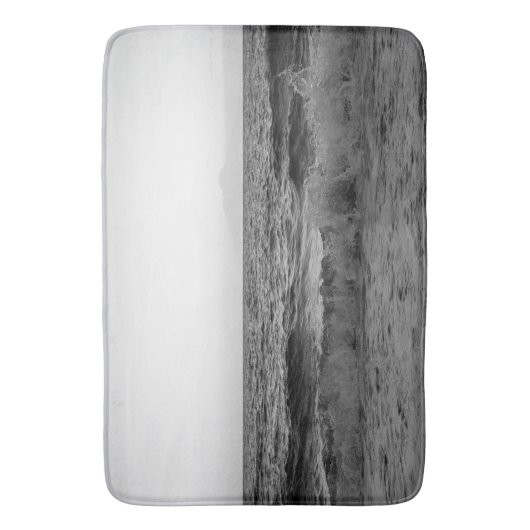 Dreamy Capri Ocean Sunset View 2 -BW Badematte (Vorderseite Vertikal)