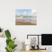 Dreamy Caribbean ocean waves Poster (Heimbüro)
