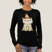 Dreamy Cat mit Traffic Cone Hat Tri-Blend Shirt (Vorderseite)
