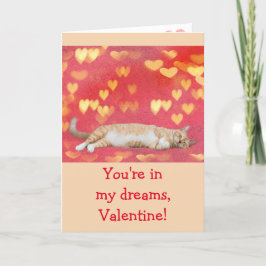 Dreamy Cat Valentine's Day Card Feiertagskarte