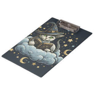 Dreamy Cat Wizard Klemmbrett