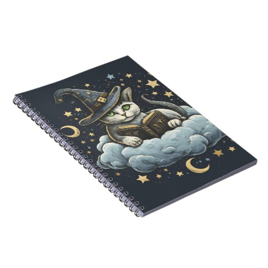 Dreamy Cat Wizard Notizblock (Rechte Seite)