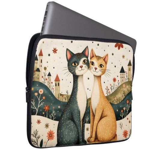 Dreamy Cats Laptopschutzhülle (Vorne Rechts)