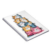 Dreamy Cats Watercolor Notizblock (Rechte Seite)