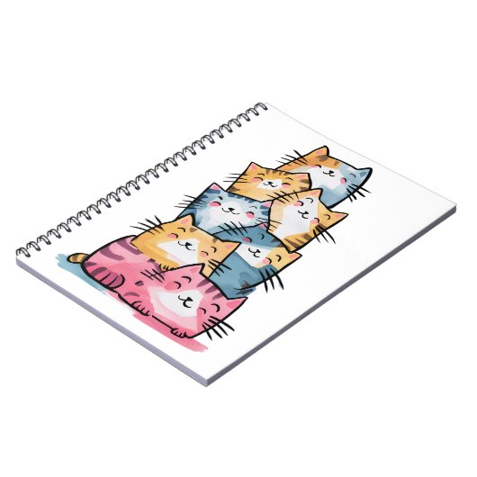 Dreamy Cats Watercolor Notizblock (Linke Seite)
