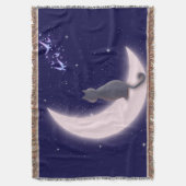 Dreamy Celestial Cat Design Decke (Vorderseite Vertikal)