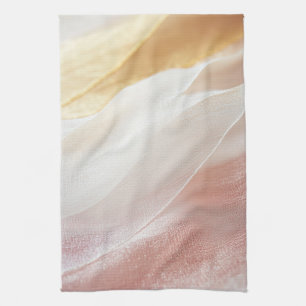 Dreamy Champagne & Rose Gold Glimmering Textil Geschirrtuch