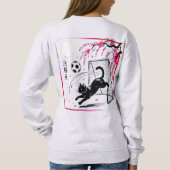 Dreamy Cherry Blossom Cat Soccer for japaness art Sweatshirt (Rückseite)