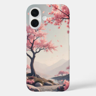 Dreamy Cherry Blossom Landschaft iPhone 16 Hülle