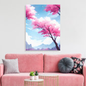 Dreamy Cherry Blossoms Leinwand Kunst (Insitu (Wohnzimmer))