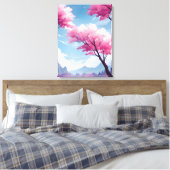 Dreamy Cherry Blossoms Leinwand Kunst (Insitu (Schlafzimmer))