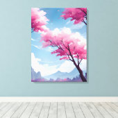 Dreamy Cherry Blossoms Leinwand Kunst (Insitu (Holzboden))