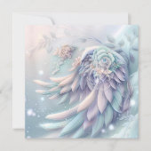 Dreamy Christmas Angel Wings Grußkarte (Vorderseite)