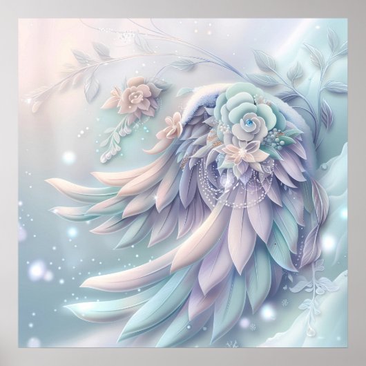 Dreamy Christmas Angel Wings Poster (Vorne)