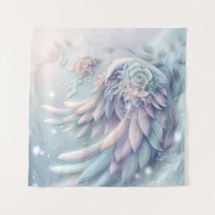 Dreamy Christmas Angel Wings Tapestry Wandteppich