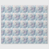 Dreamy Christmas Angel Wings Wrapping Paper Geschenkpapier (Flach)