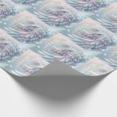 Dreamy Christmas Angel Wings Wrapping Paper Geschenkpapier (Ecke)