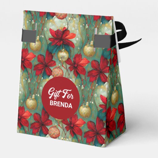 Dreamy Christmas Blume Pattern Geschenkschachtel (Rückseite)