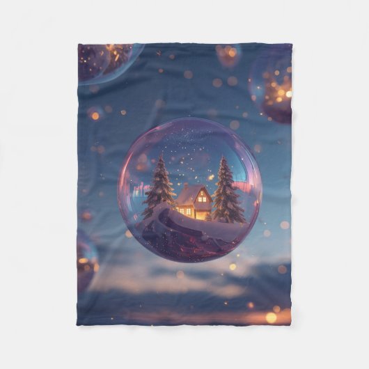 Dreamy Christmas Bubble Fleecedecke (Vorderseite)