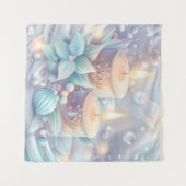 Dreamy Christmas Candles Tapestes Wandteppich (Vorderseite (Horizontal))