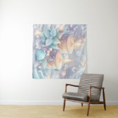 Dreamy Christmas Candles Tapestes Wandteppich (Beispiel (Horizontal))