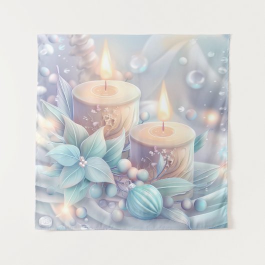 Dreamy Christmas Candles Tapestes Wandteppich (Vorderseite)