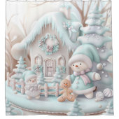 Dreamy Christmas Gingerbread House Duschvorhang (Vorderseite)