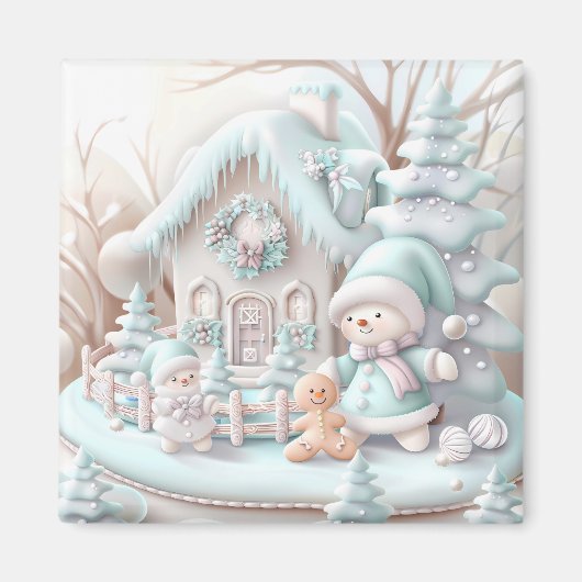 Dreamy Christmas Gingerbread House Magnet (Vorne)