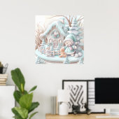 Dreamy Christmas Gingerbread House Poster (Heimbüro)