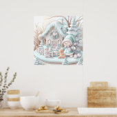 Dreamy Christmas Gingerbread House Poster (Küche)