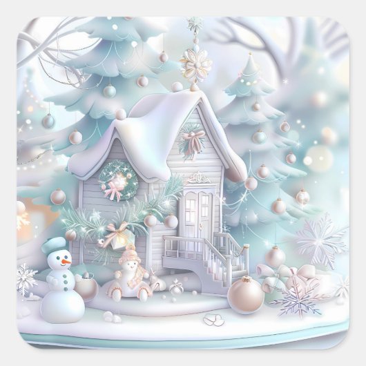 Dreamy Christmas Gingerbread House Sticker (Vorderseite)