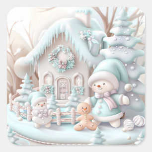 Dreamy Christmas Gingerbread House Sticker