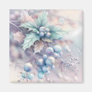 Dreamy Christmas Holly Magnet