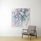 Dreamy Christmas Holly Tapestry Wandteppich (Beispiel (Horizontal))