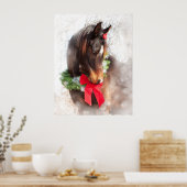 Dreamy Christmas Horse Poster (Küche)