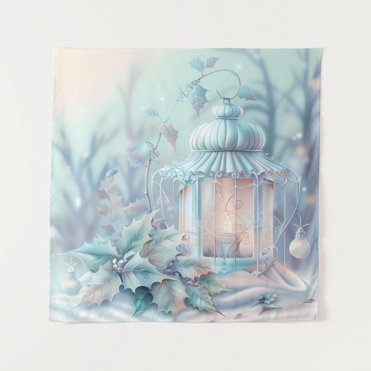 Dreamy Christmas Lantern Tapestry Wandteppich (Vorderseite)