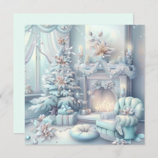 Dreamy Christmas Room Grußkarte (Vorne/Hinten)